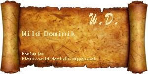 Wild Dominik névjegykártya