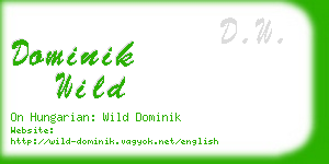 dominik wild business card